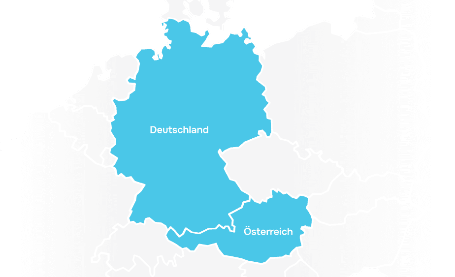 Unser Einzugsgebiet – Deutschland und Österreich
